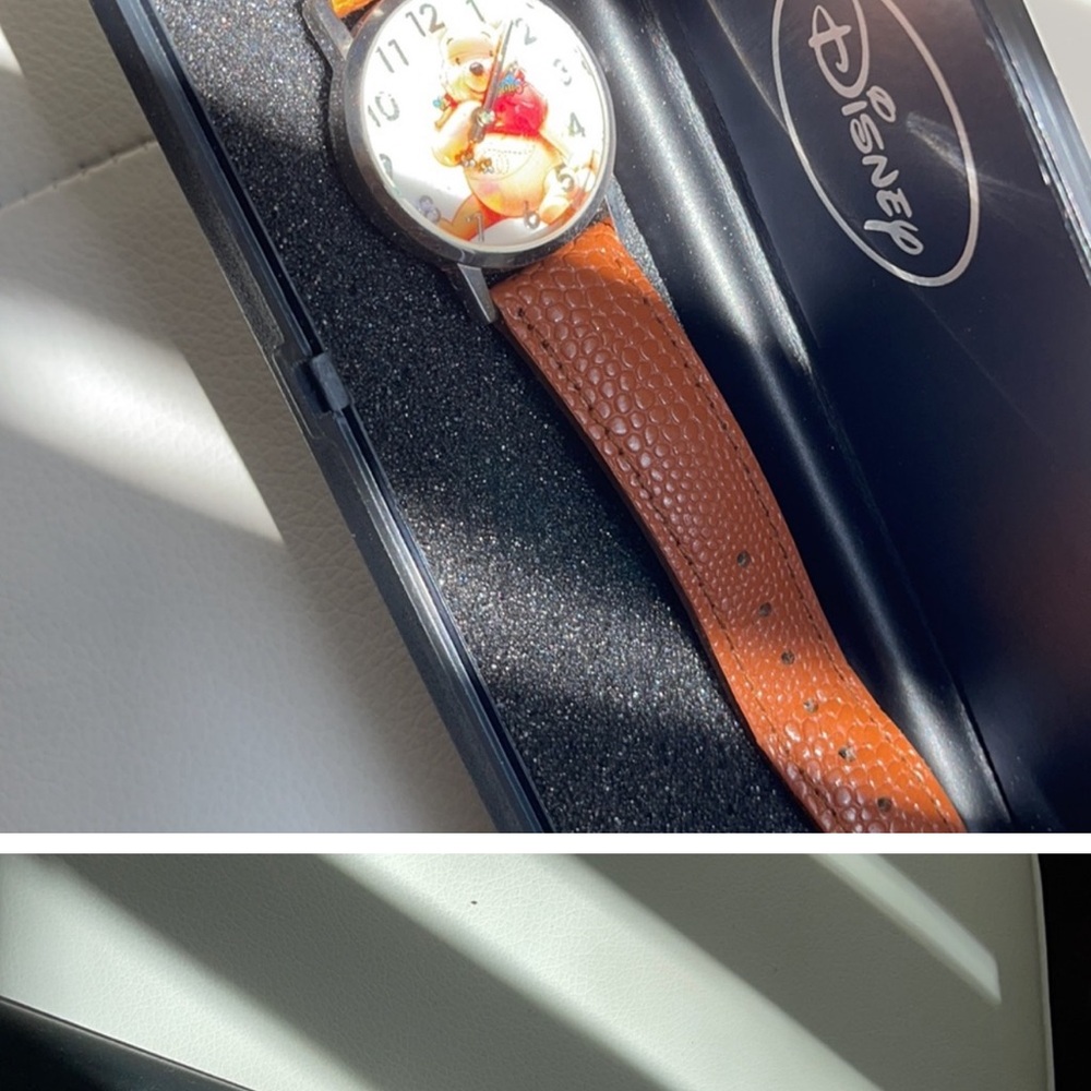 Winnie The Pooh ⌚️ Disney  Watch with Orange Strap (Damaged badly)